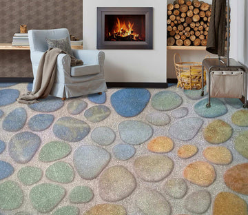 3D Pastel Colored Stones 681 Floor Mural