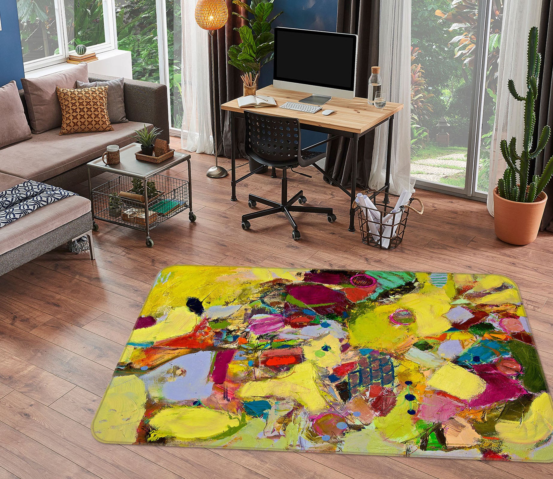 3D Brilliant Colors 1065 Allan P. Friedlander Rug Non Slip Rug Mat