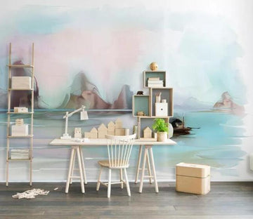 3D River Mountain 138 Wall Murals Wallpaper AJ Wallpaper 2 