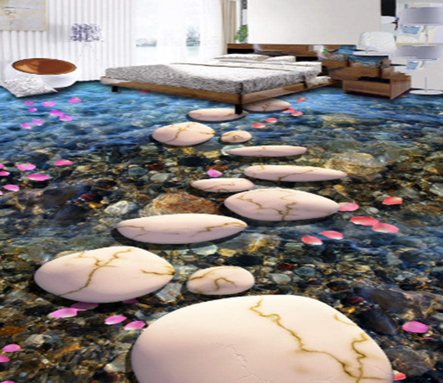 3D Scattered Petals 262 Floor Mural  Wallpaper Murals Rug & Mat Print Epoxy waterproof bath floor