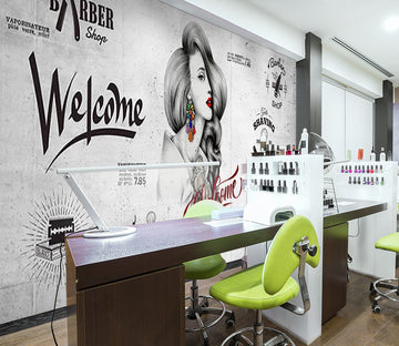 3D Short Hair Girl 1573 Wall Murals