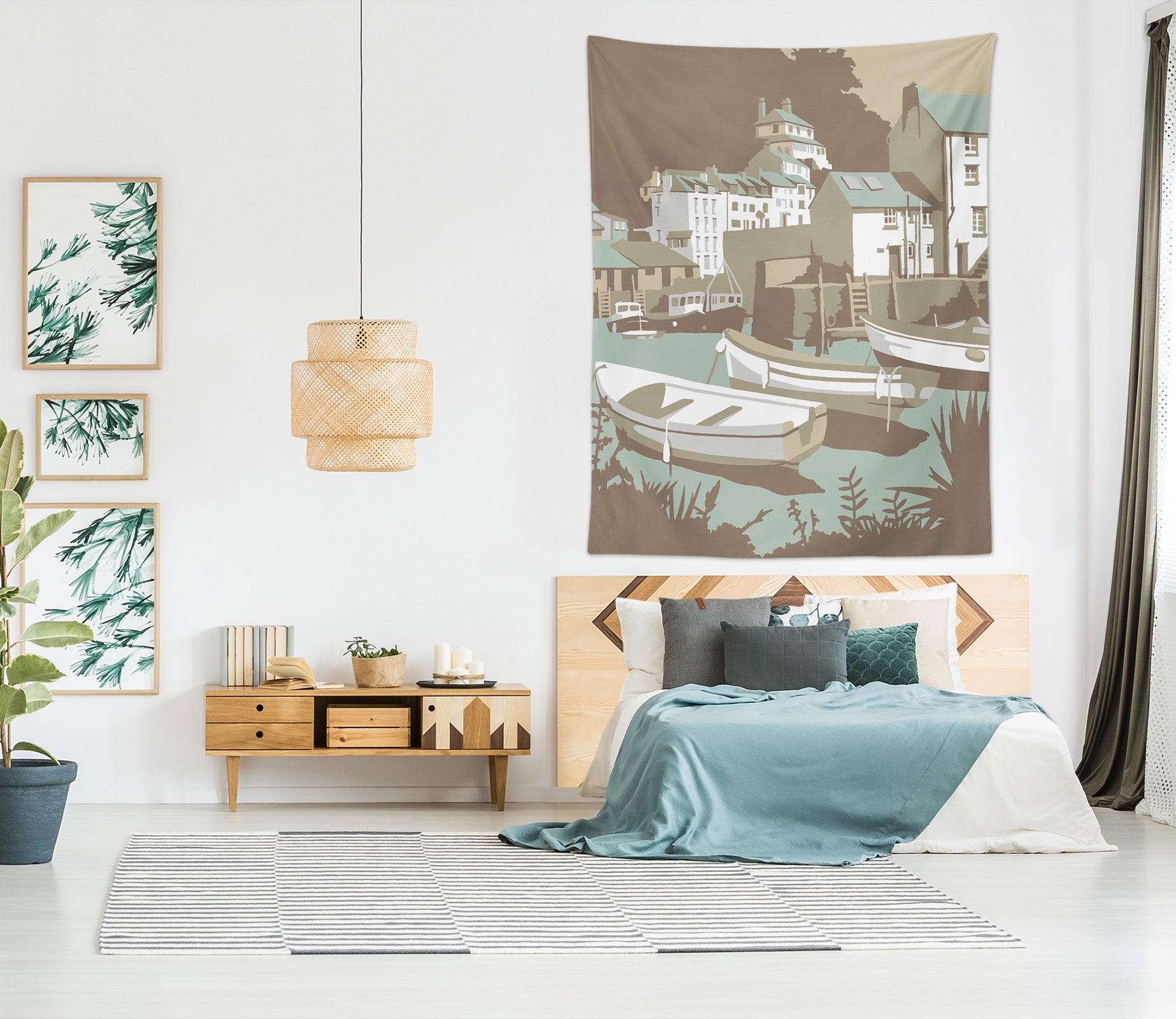 3D House Boat 5359 Steve Read Tapestry Hanging Cloth Hang