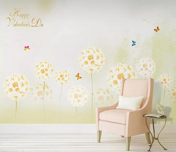 3D Yellow Dandel WC11 Wall Murals Wallpaper AJ Wallpaper 2 
