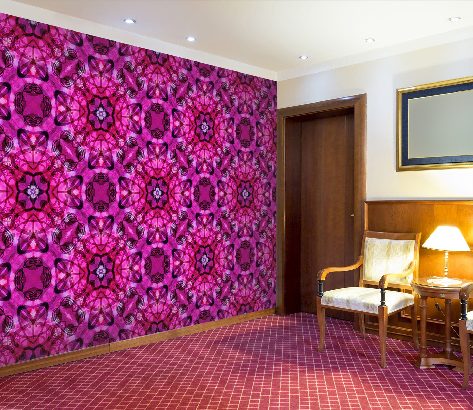 3D Purple Geometric Pattern 1408 Shandra Smith Wall Mural Wall Murals