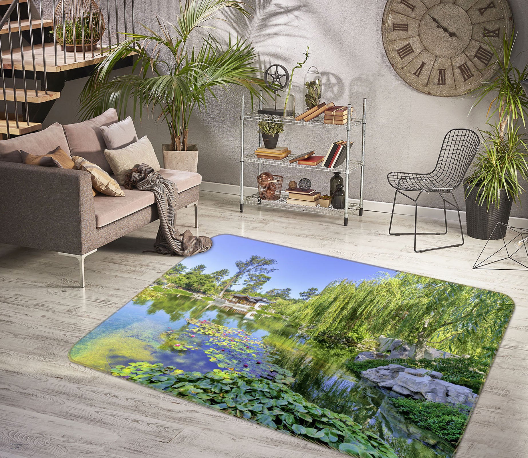 3D Summer Park 1081 Marco Carmassi Rug Non Slip Rug Mat