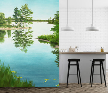 3D Lake Tree 1863 Marina Zotova Wall Mural Wall Murals