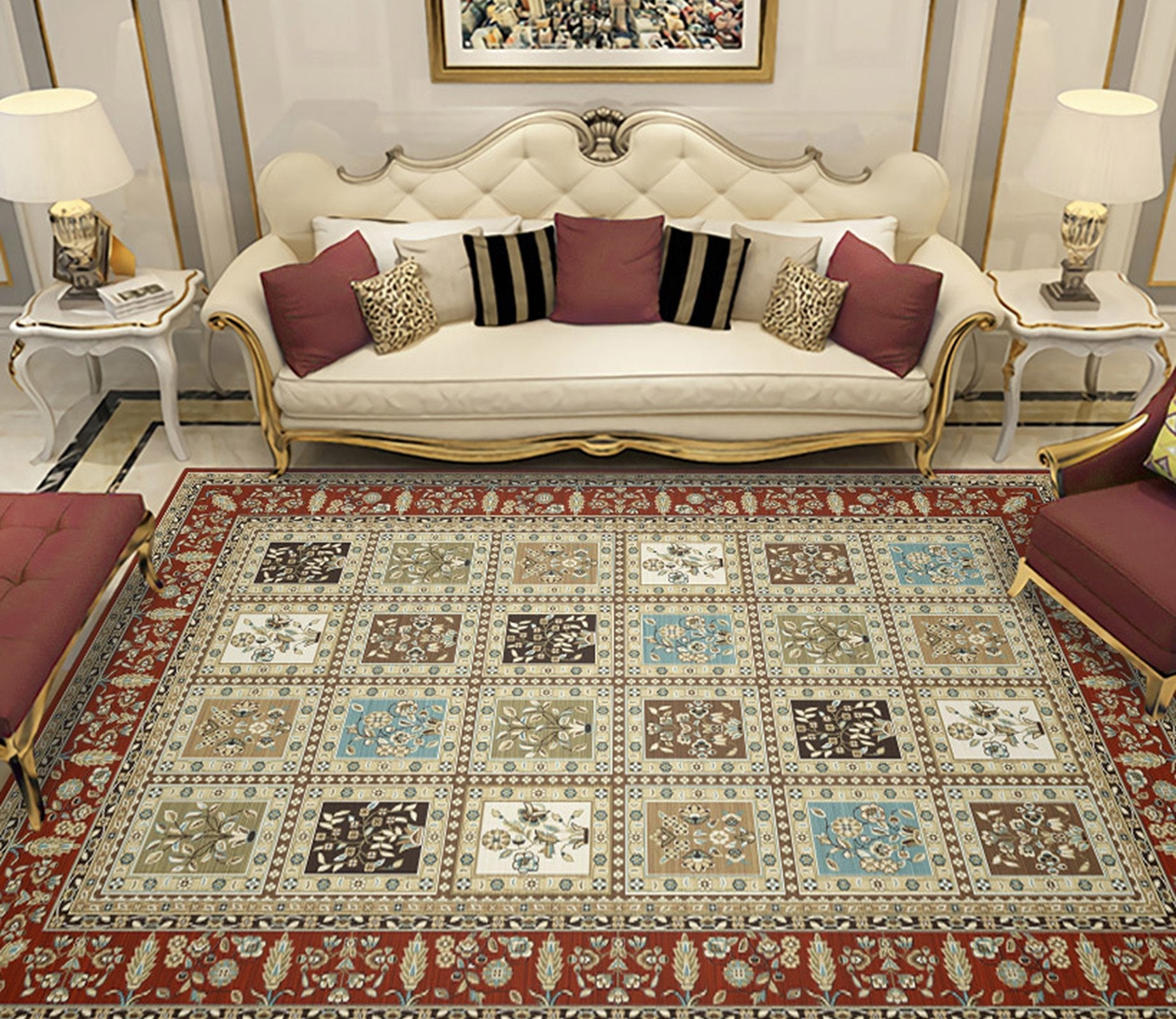 3D Color Pattern WG297 Non Slip Rug Mat Mat AJ Creativity Home 