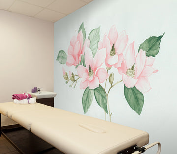 3D Pink Flower Leaf 088 Wall Murals Wallpaper AJ Wallpaper 2 
