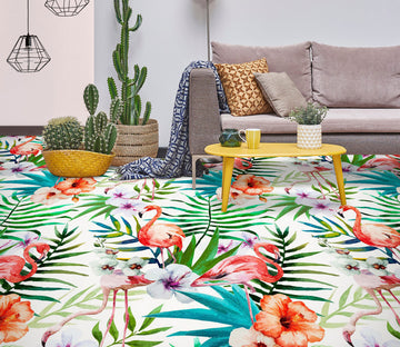 3D Cute Flamingos 1164 Floor Mural  Wallpaper Murals Self-Adhesive Removable Print Epoxy