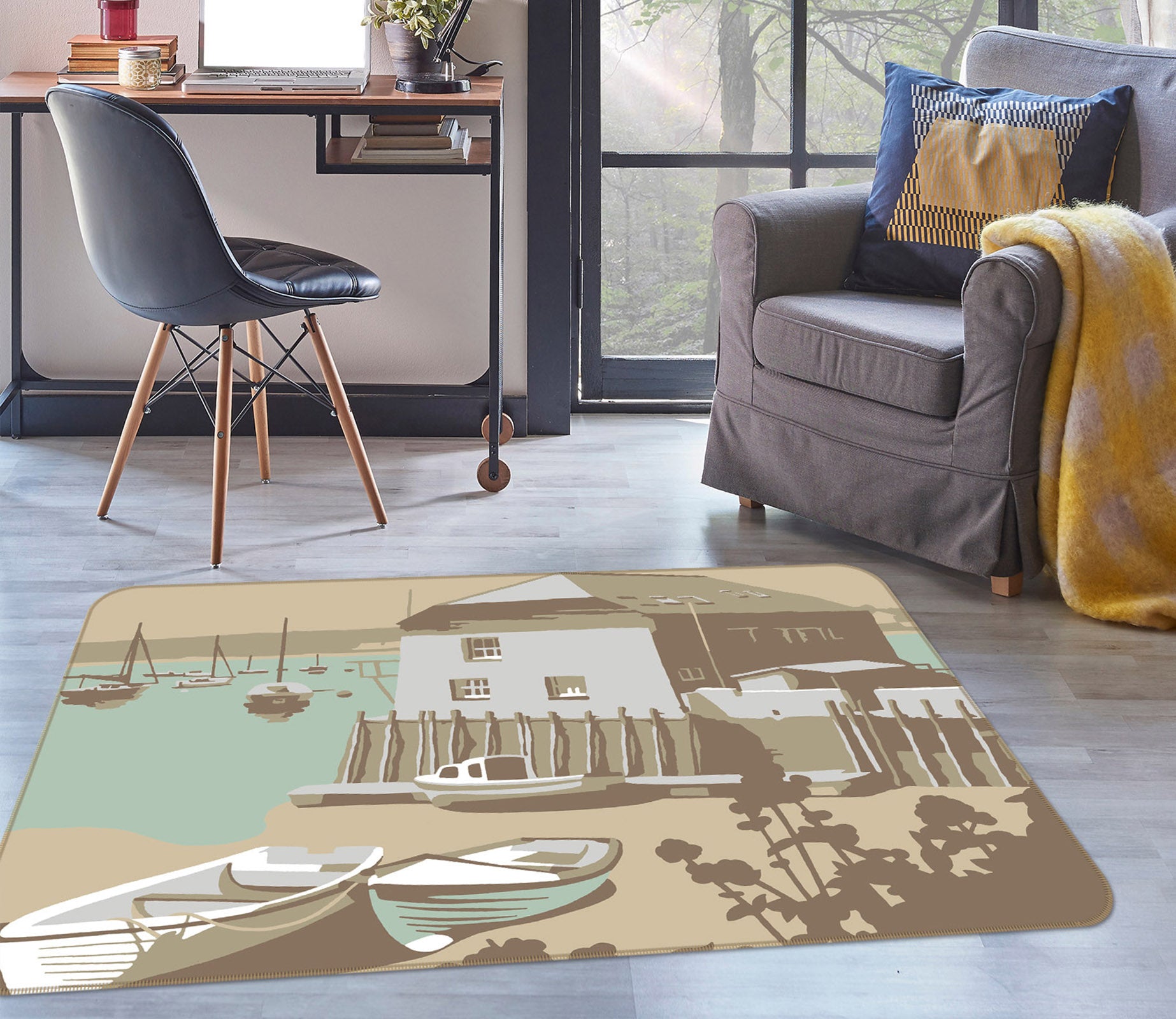 3D Rock 1166 Steve Read Rug Non Slip Rug Mat