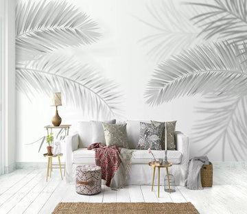 3D White Leaves WC60 Wall Murals Wallpaper AJ Wallpaper 2 