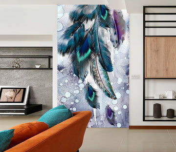 3D Peacock Feather WC827 Wall Murals