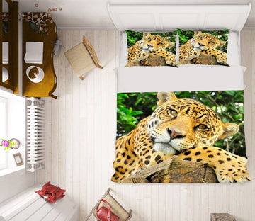 3D Leopard 72022 Bed Pillowcases Quilt