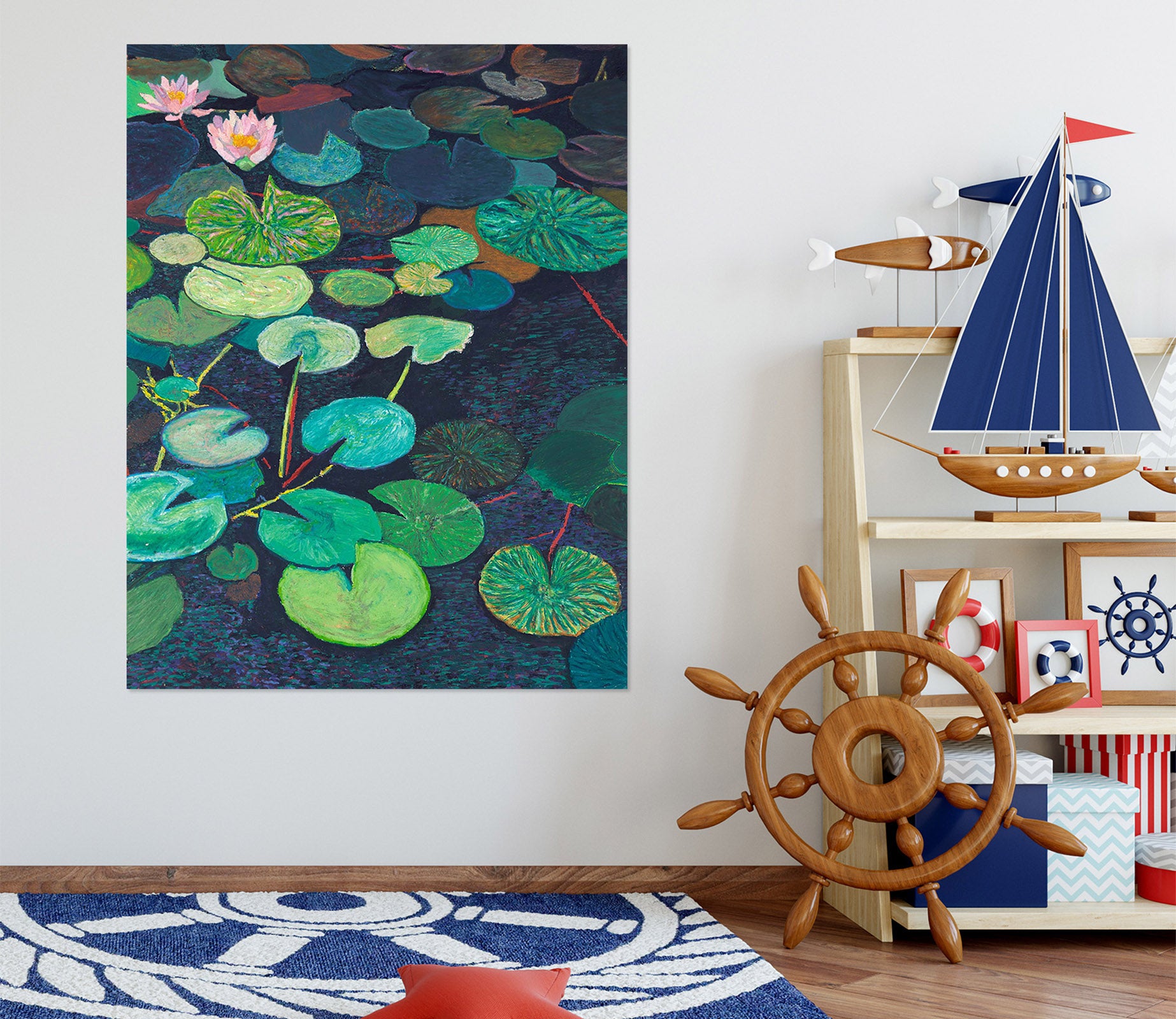 3D Lotus Leaf 281 Allan P. Friedlander Wall Sticker