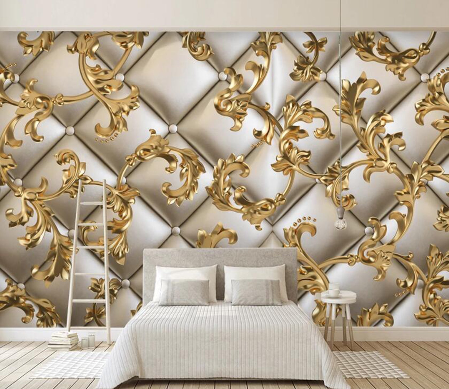 3D Golden Stripes WC48 Wall Murals Wallpaper AJ Wallpaper 2 