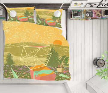 3D Dusk Grassland 2105 Showdeer Bedding Bed Pillowcases Quilt