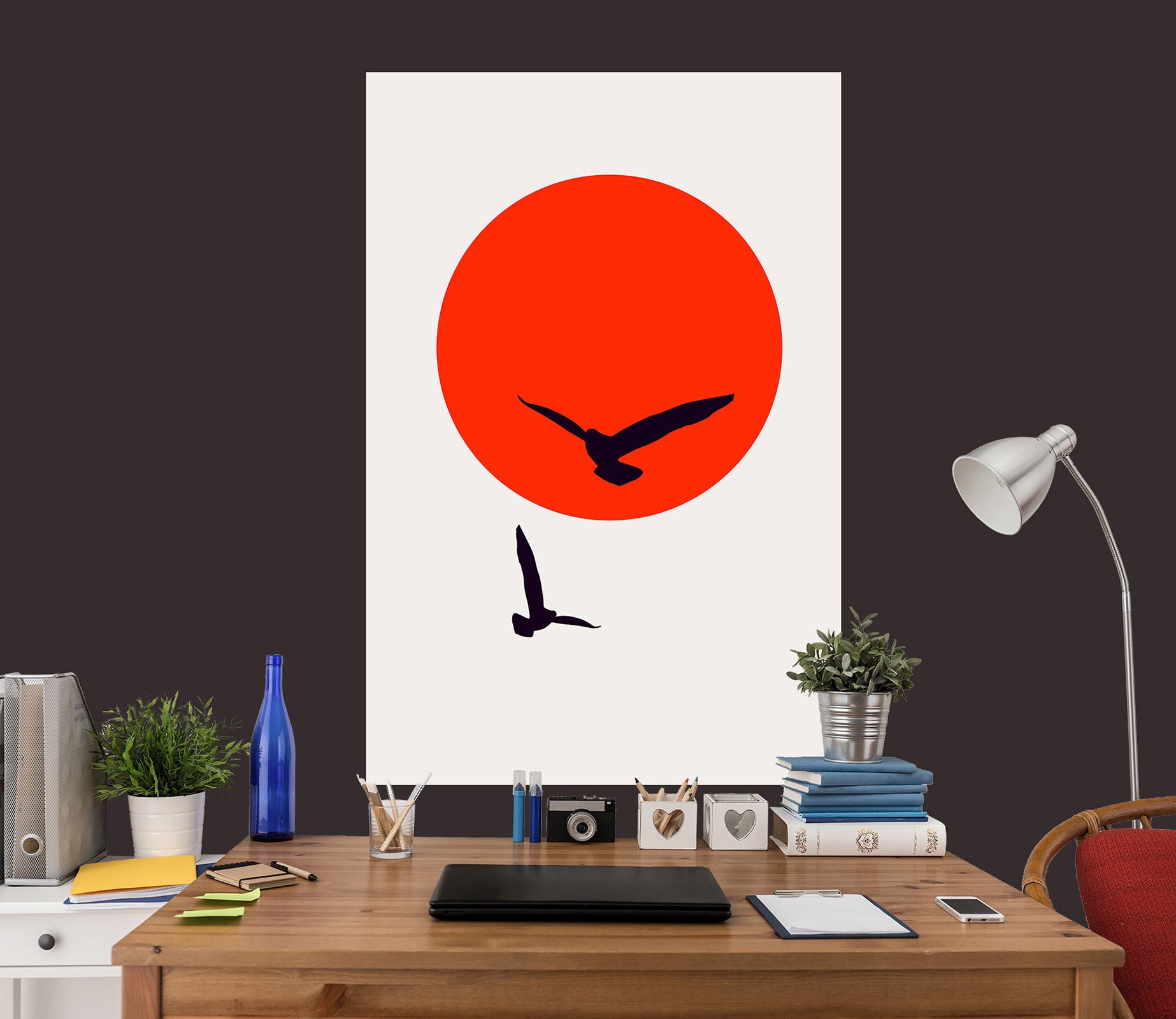 3D Sun Bird 112 Boris Draschoff Wall Sticker