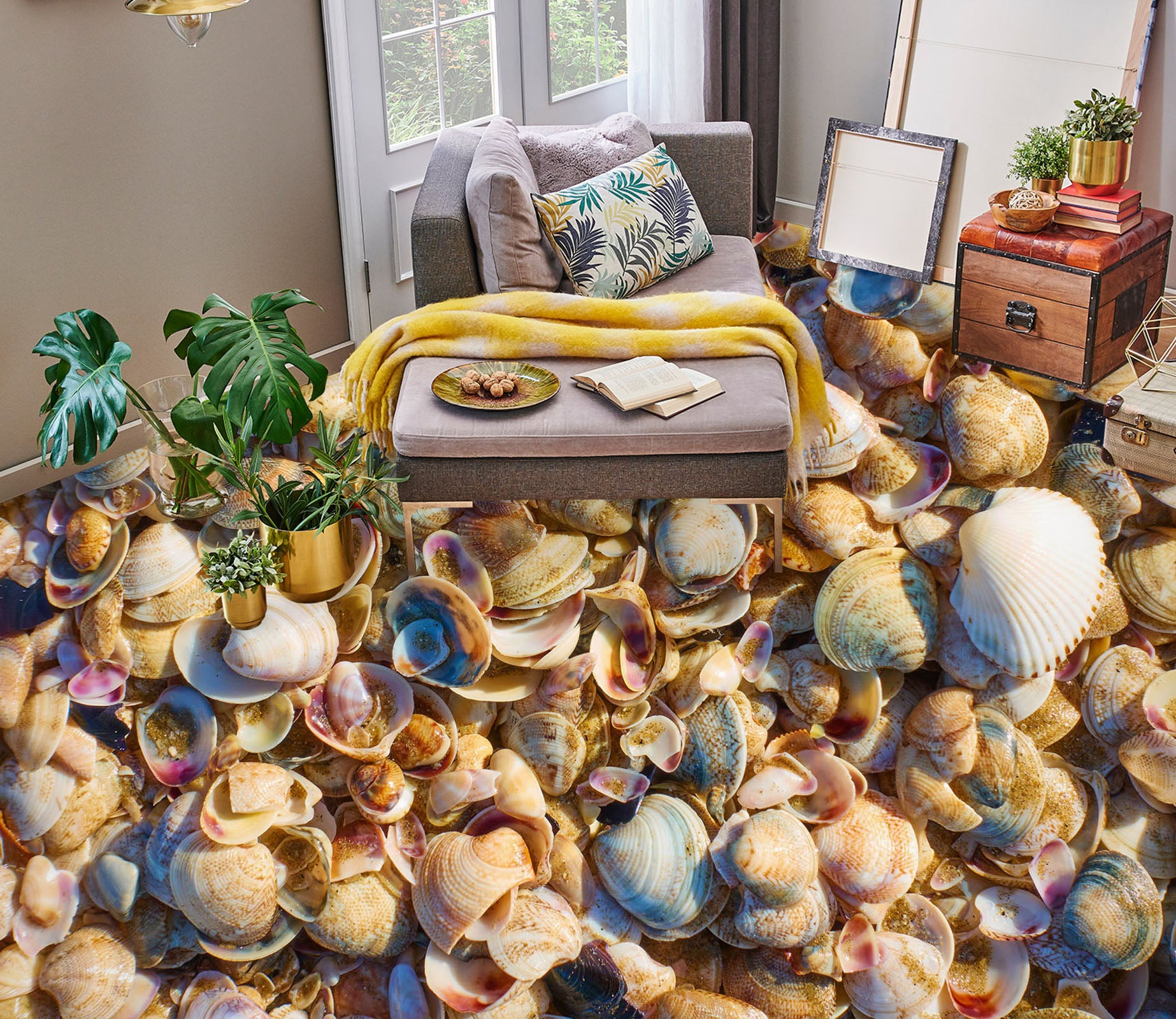 3D Charming Shells 239 Floor Mural  Wallpaper Murals Rug & Mat Print Epoxy waterproof bath floor