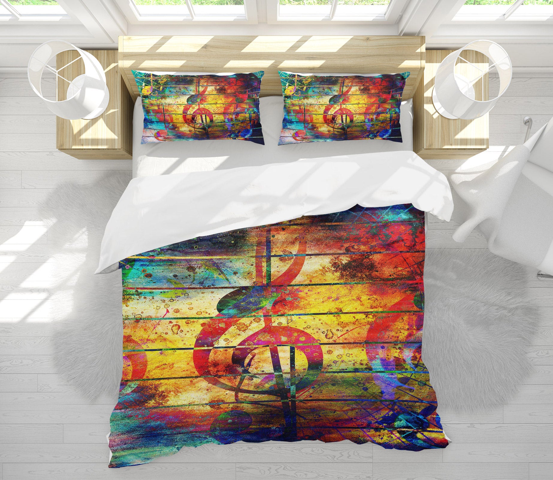 3D Red Note 040 Bed Pillowcases Quilt