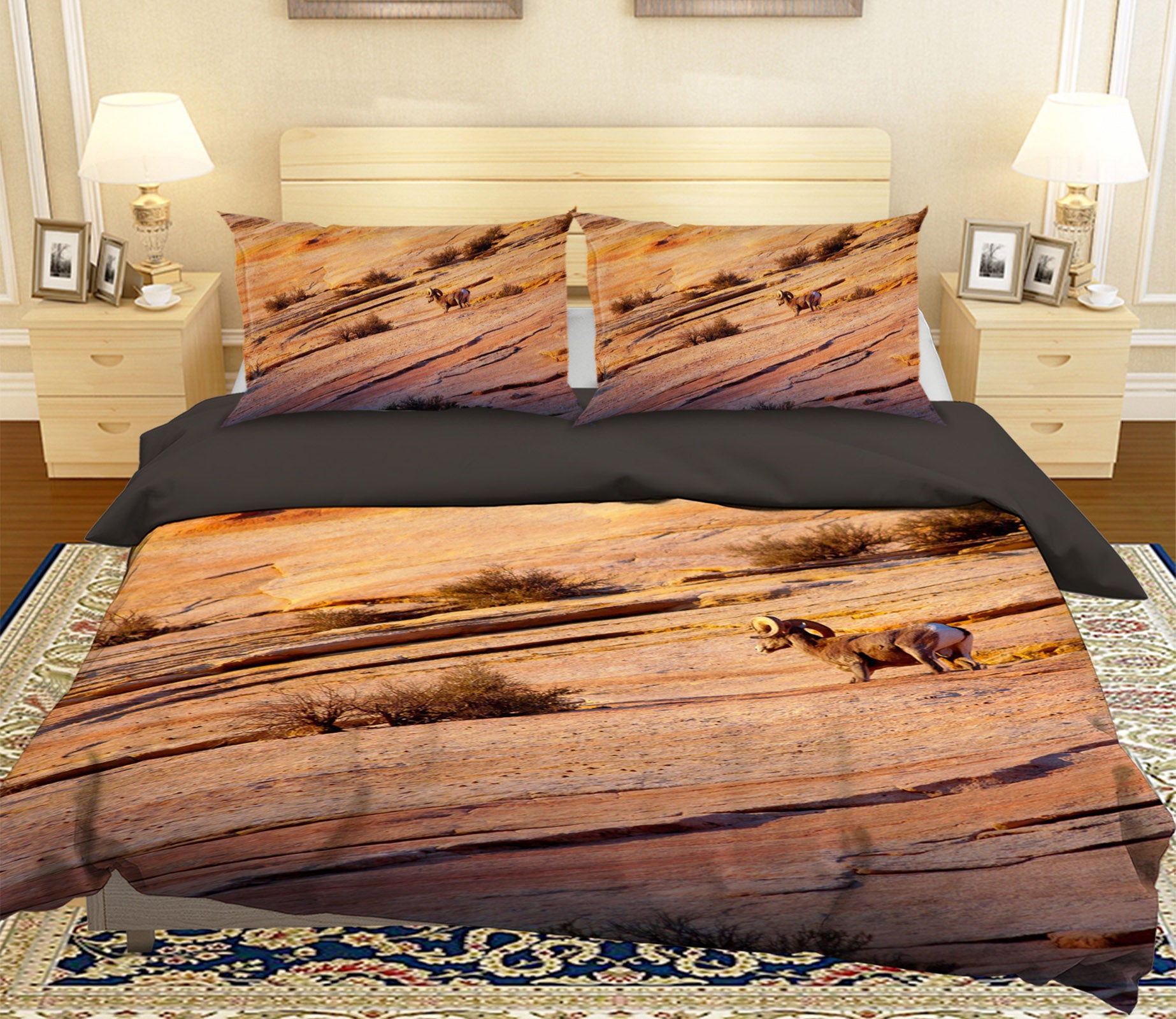 3D Antelope Mountain 066 Bed Pillowcases Quilt