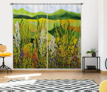 3D Field Flowers 244 Allan P. Friedlander Curtain Curtains Drapes