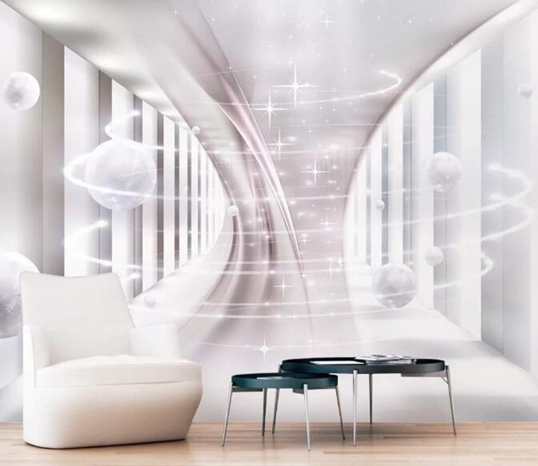 3D White Circle WG34 Wall Murals Wallpaper AJ Wallpaper 2 