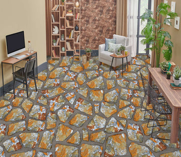 3D Colored Irregular Stones 097 Floor Mural  Wallpaper Murals Rug & Mat Print Epoxy waterproof bath floor