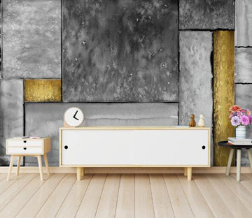 3D Black Square WC991 Wall Murals