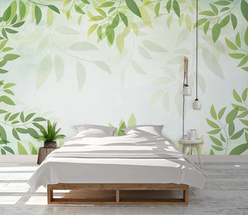 3D Circle Pastel Leaves 1013 Wall Murals