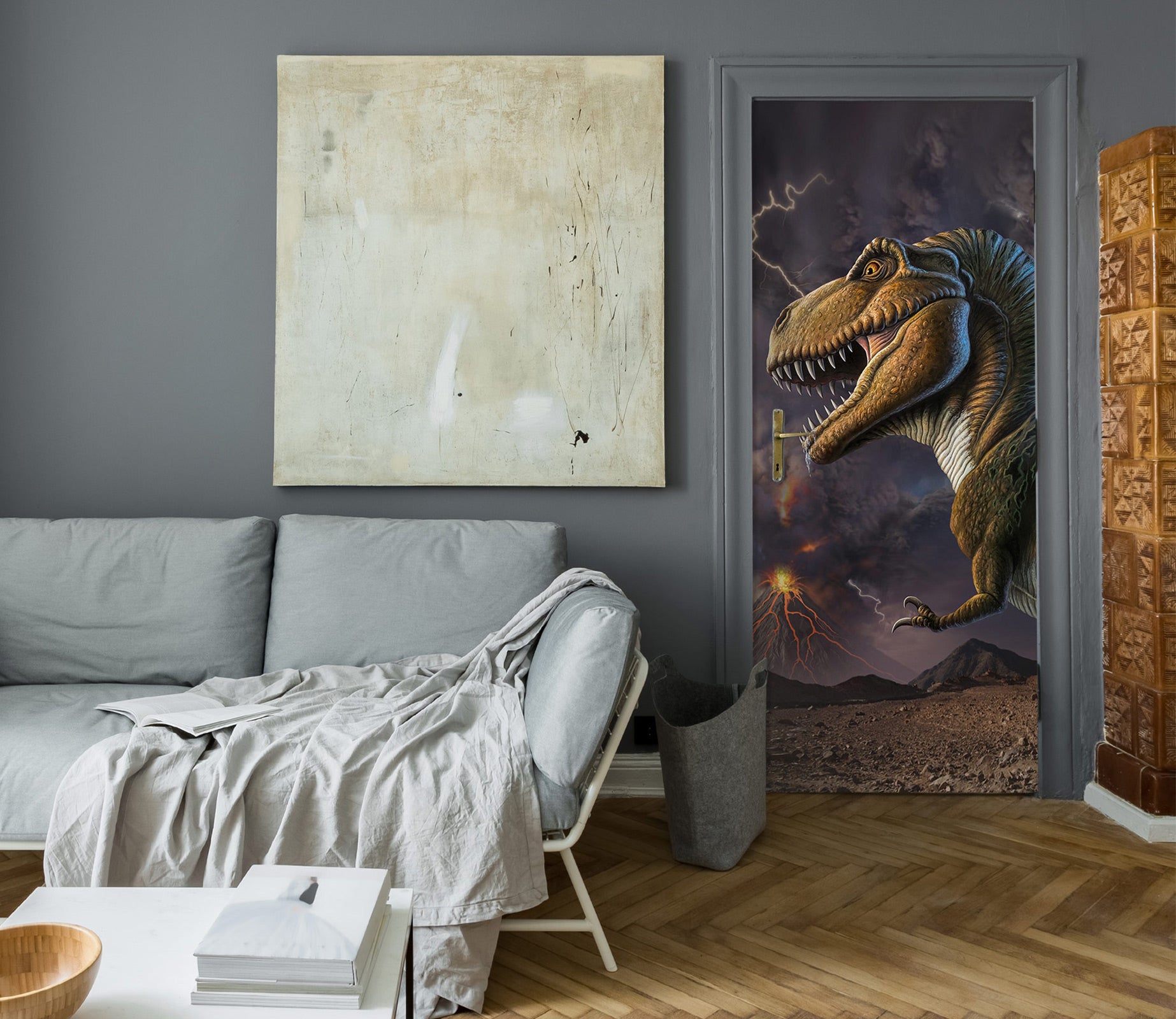 3D Dinosaur 112159 Jerry LoFaro Door Mural