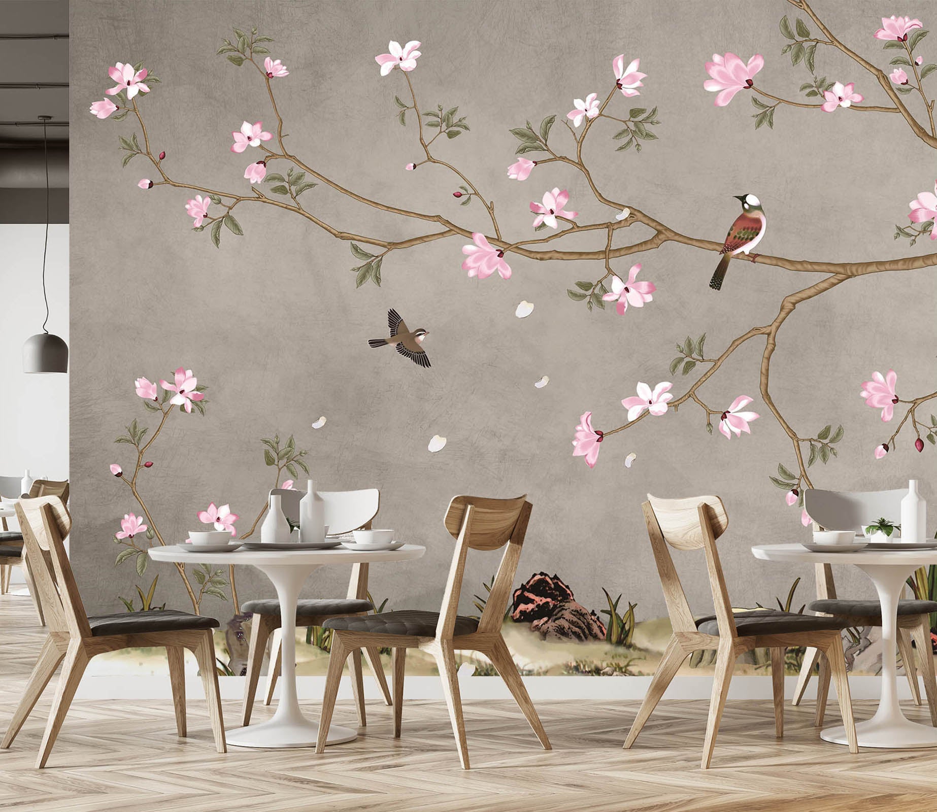 3D Pink Flowers 1441 Wall Murals