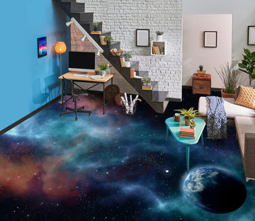 3D Story Universe 1180 Floor Mural  Wallpaper Murals Self-Adhesive Removable Print Epoxy