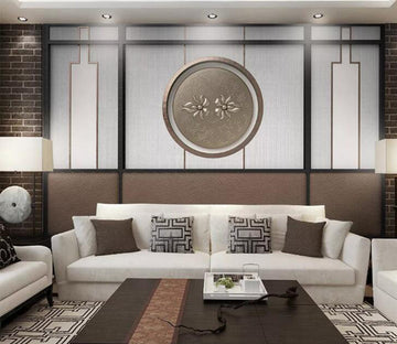 3D Lotus Pattern WC235 Wall Murals