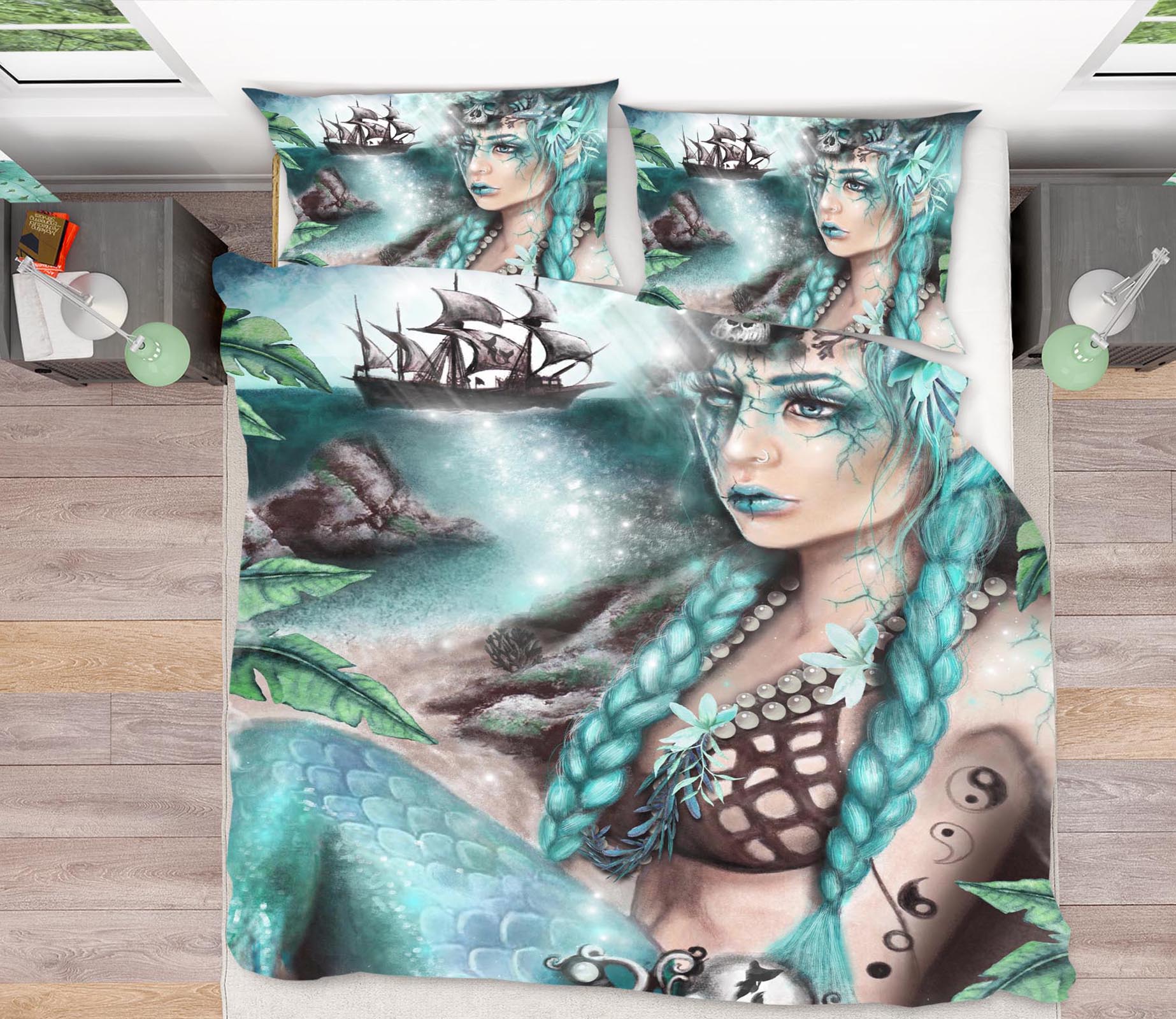 3D Mermaid Woman 8578 Sheena Pike Bedding Bed Pillowcases Quilt Cover Duvet Cover