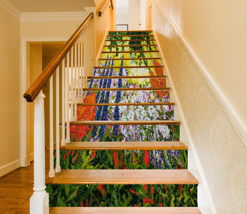 3D Flower Bush Colorful 89217 Allan P. Friedlander Stair Risers