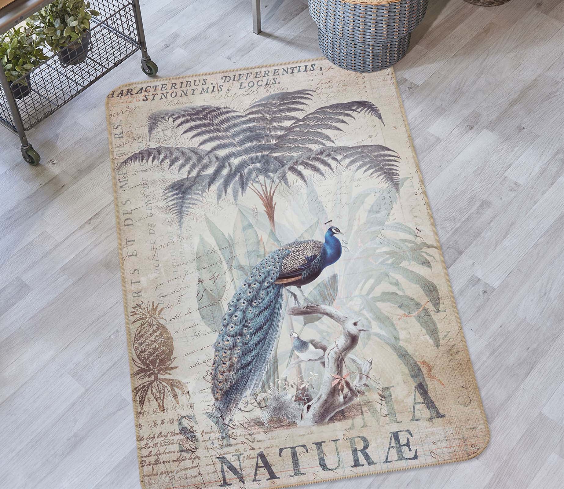 3D Cute Peacock 1029 Andrea haase Rug Non Slip Rug Mat
