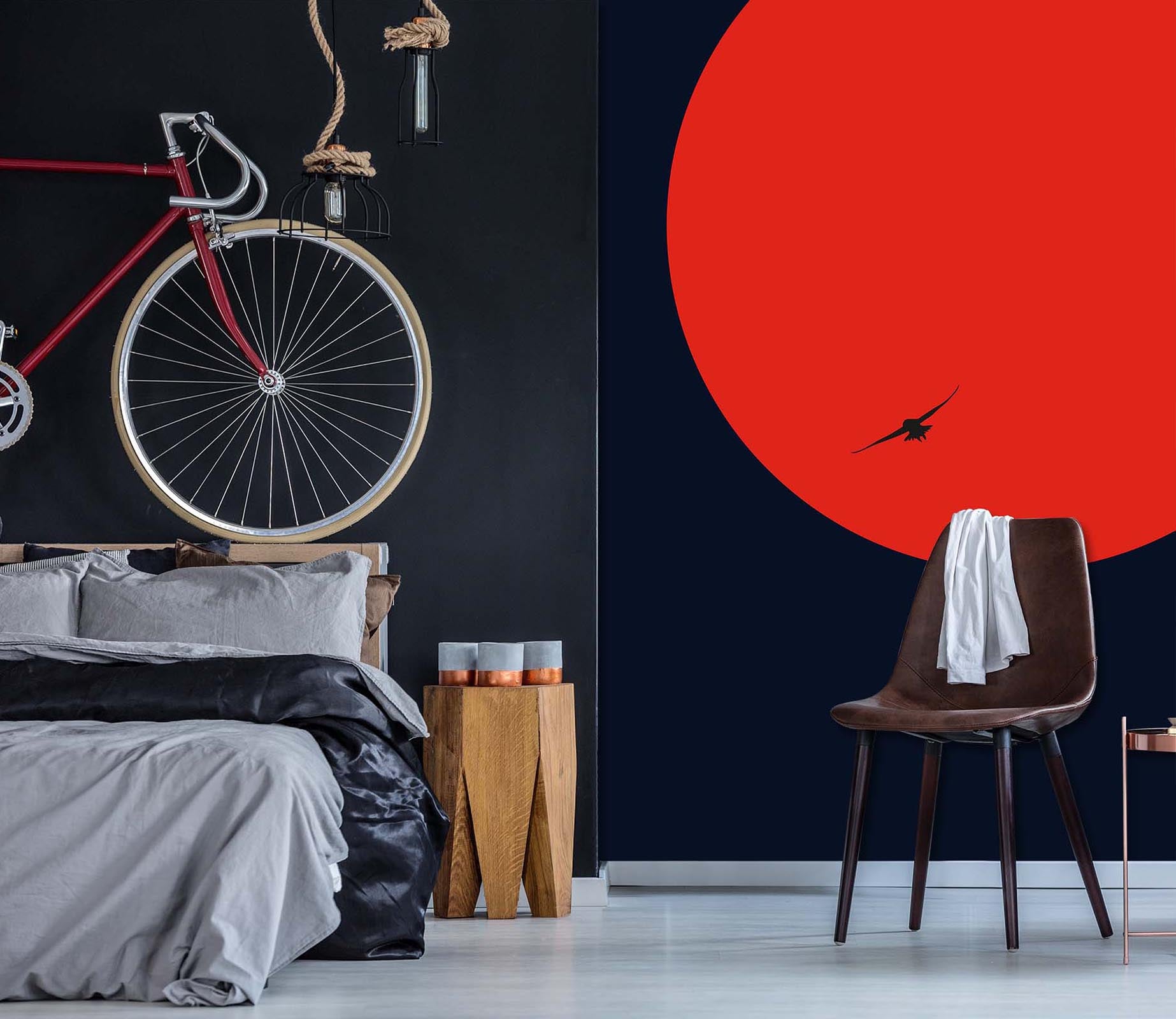 3D Red Sun 1491 Boris Draschoff Wall Mural Wall Murals