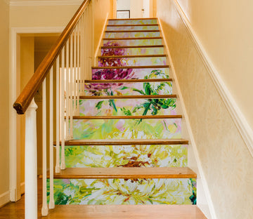 3D Painted Chrysanthemum 2178 Skromova Marina Stair Risers