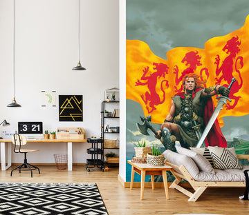 3D Flag Soldier With Sword 7103 Ciruelo Wall Mural Wall Murals