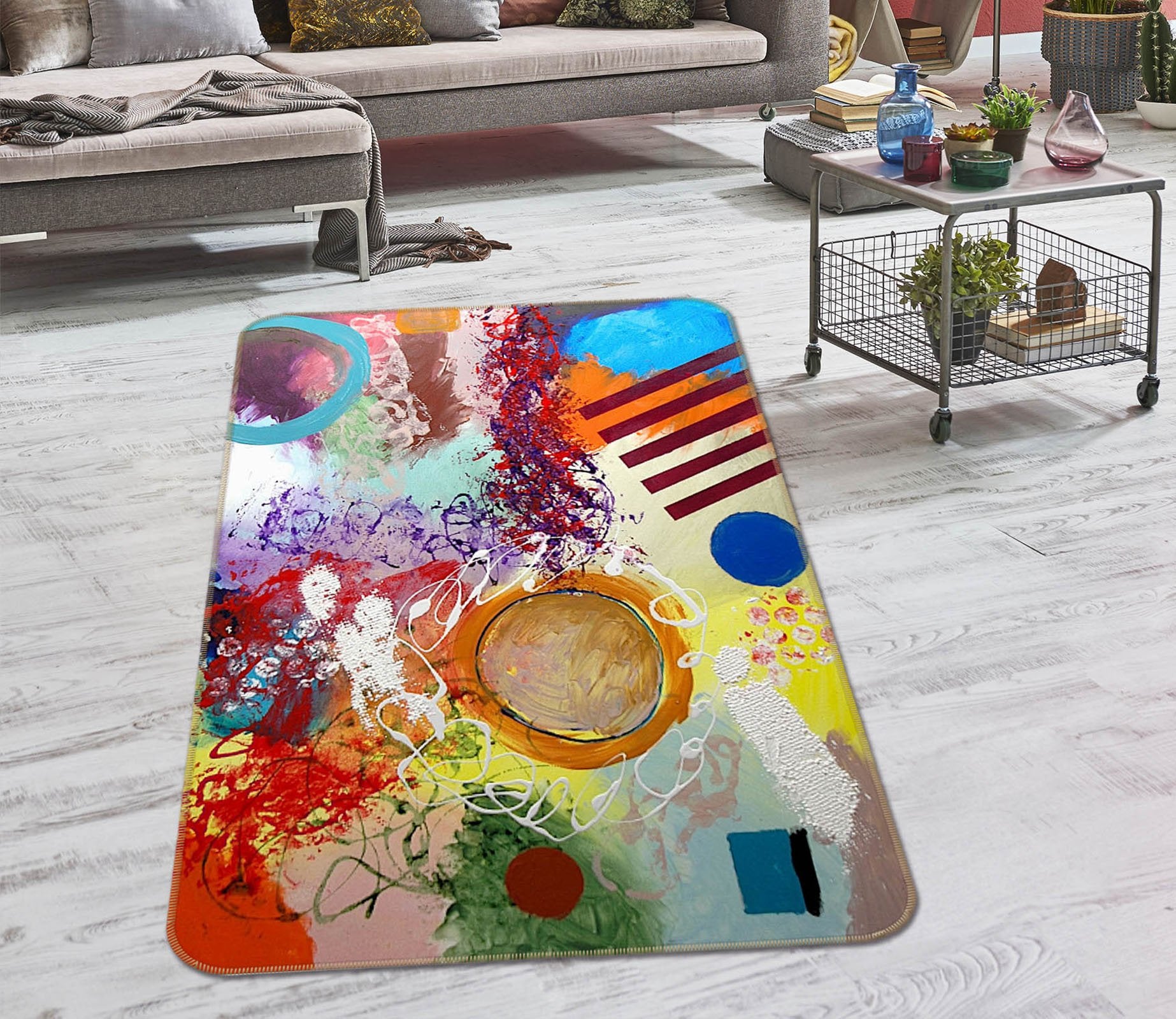 3D Beautiful Color 1008 Allan P. Friedlander Rug Non Slip Rug Mat Mat AJ Creativity Home 