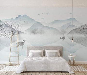 3D Misty Valley 332 Wall Murals Wallpaper AJ Wallpaper 2 