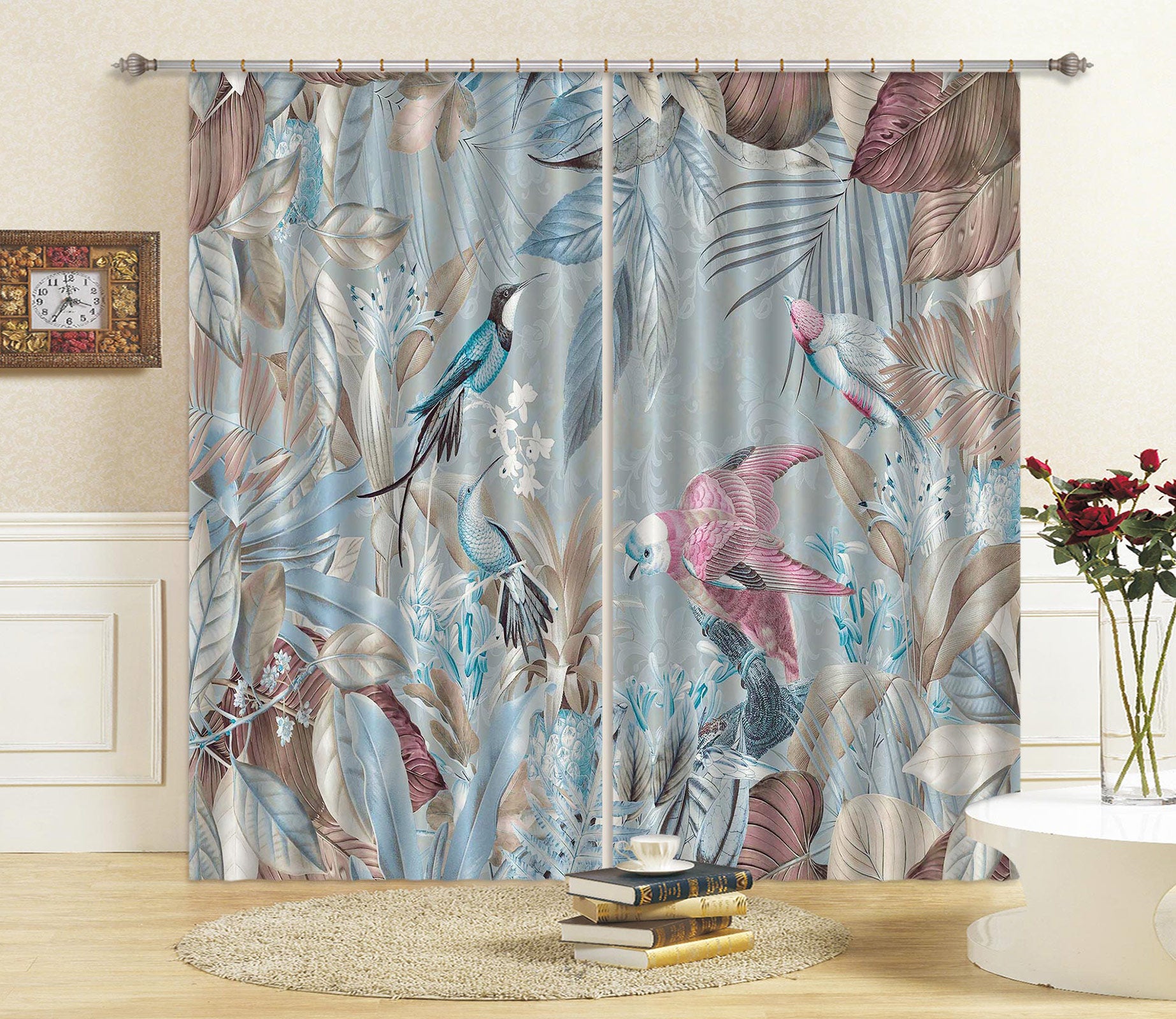3D Parrot Bird 025 Andrea haase Curtain Curtains Drapes