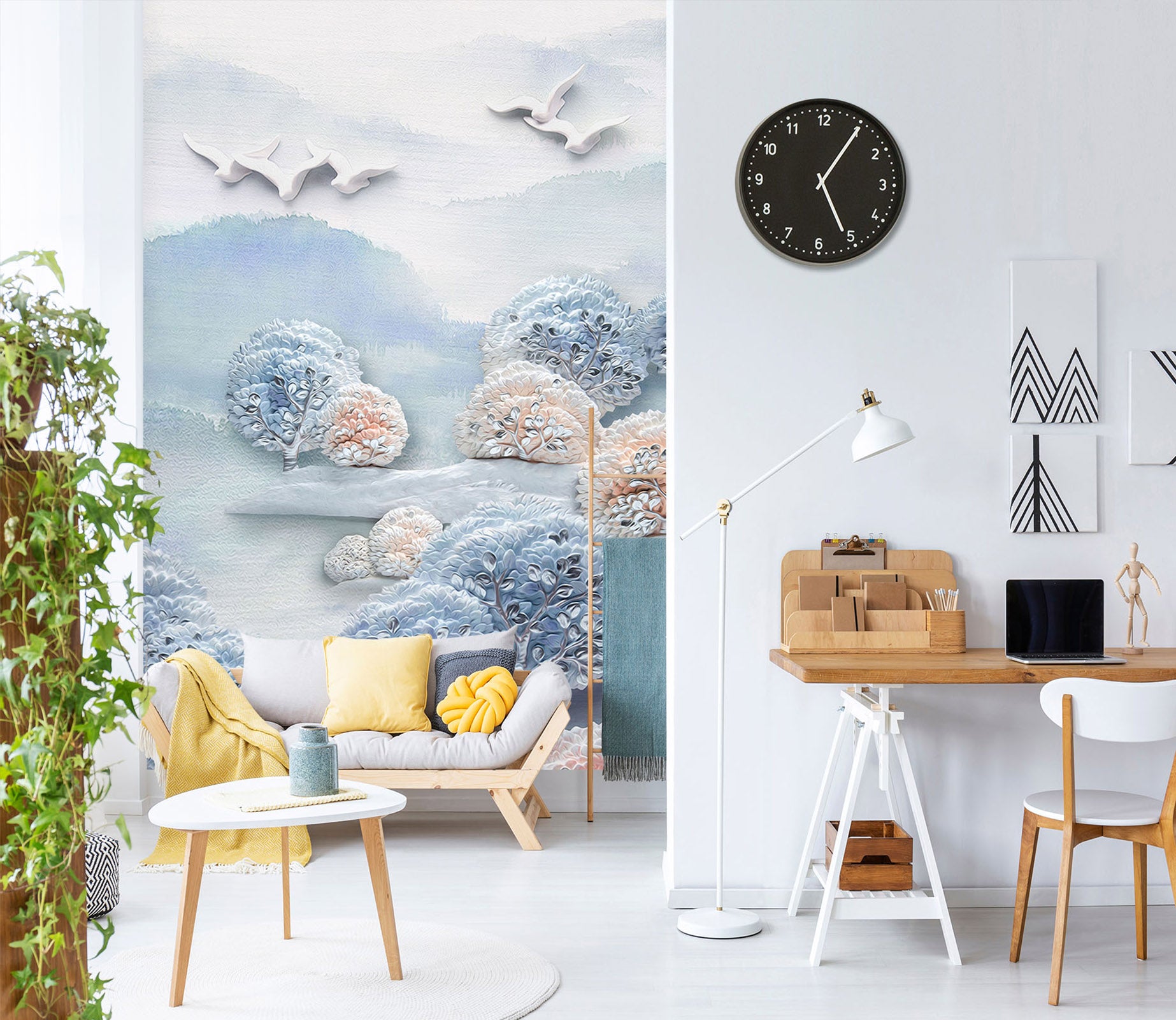 3D Forest Bird 1805 Wall Murals