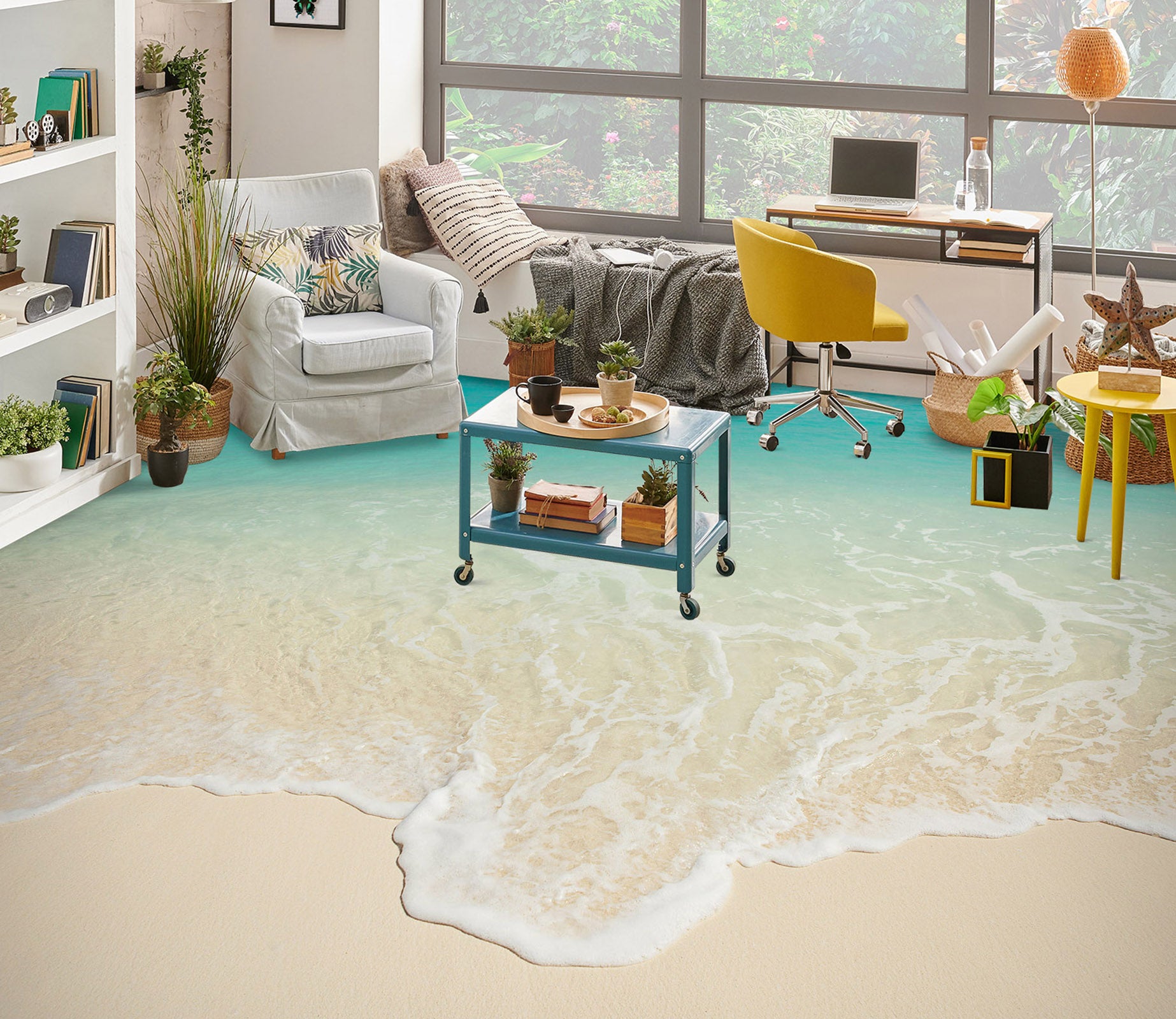 3D Touch The Sea 1518 Floor Mural  Wallpaper Murals Self-Adhesive Removable Print Epoxy