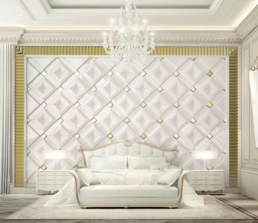 3D White Square 2146 Wall Murals