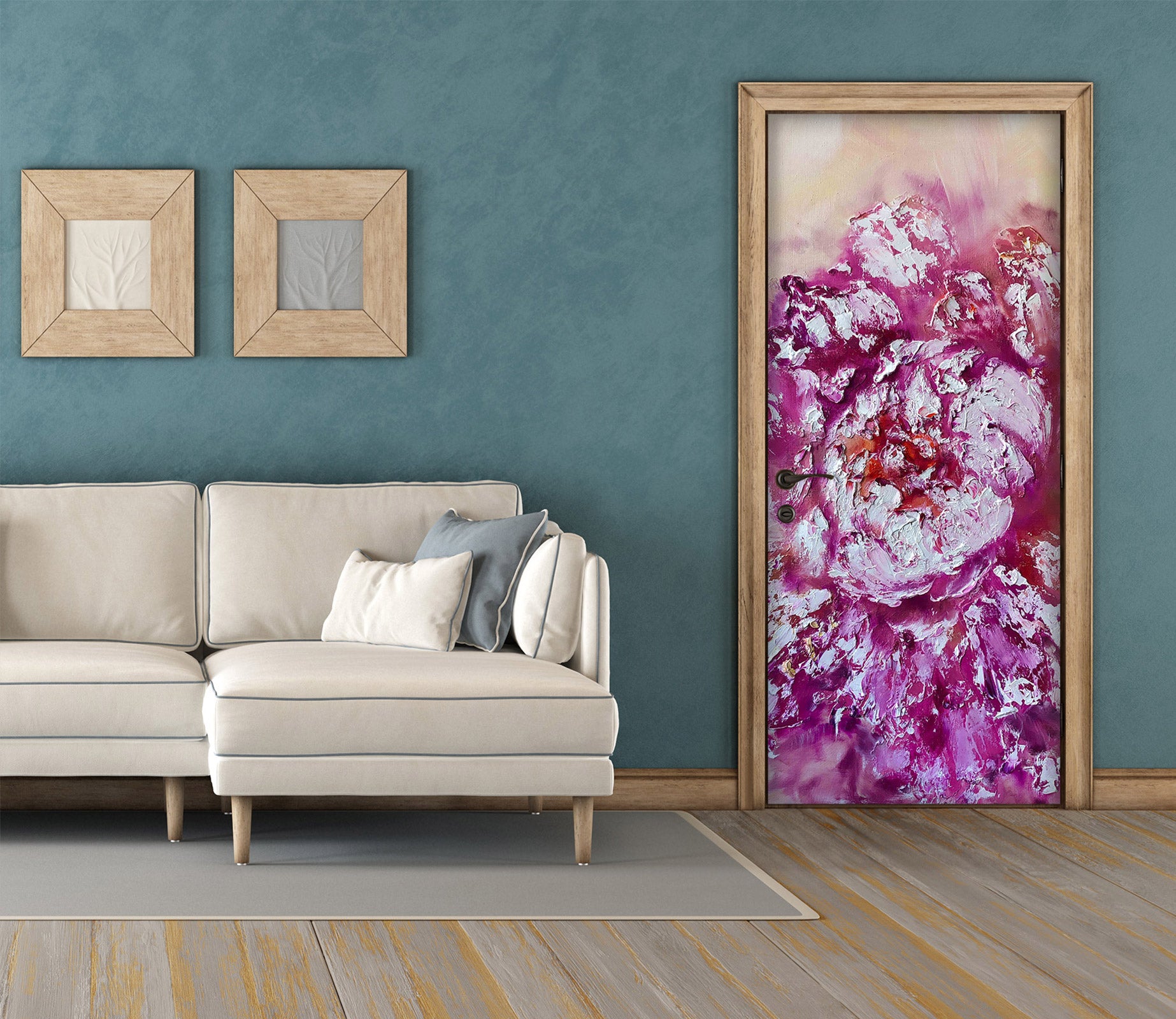 3D Purple Flowers 3099 Skromova Marina Door Mural