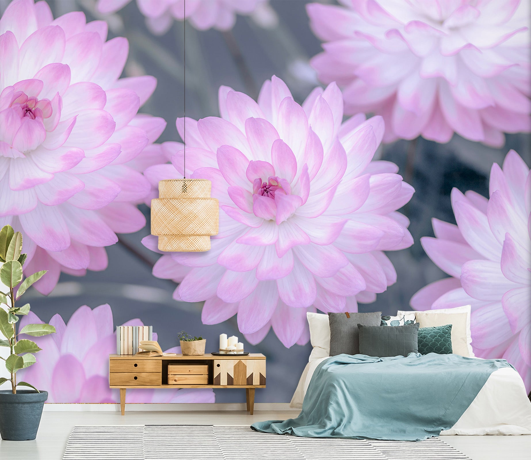 3D Pink Flower 6210 Assaf Frank Wall Mural Wall Murals