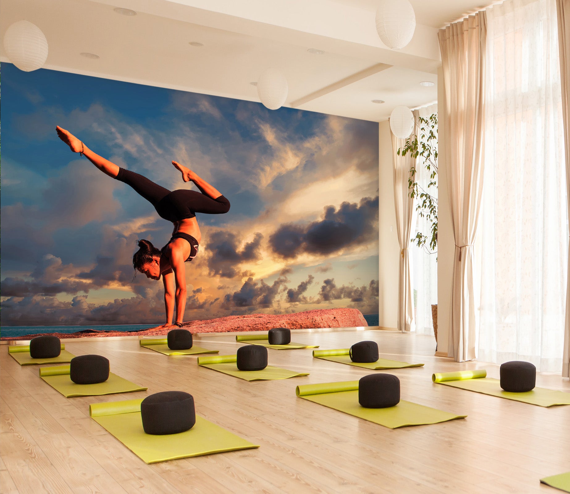 3D Yoga Handstand 322 Wall Murals