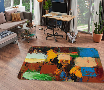 3D Color Graffiti 1006 Allan P. Friedlander Rug Non Slip Rug Mat