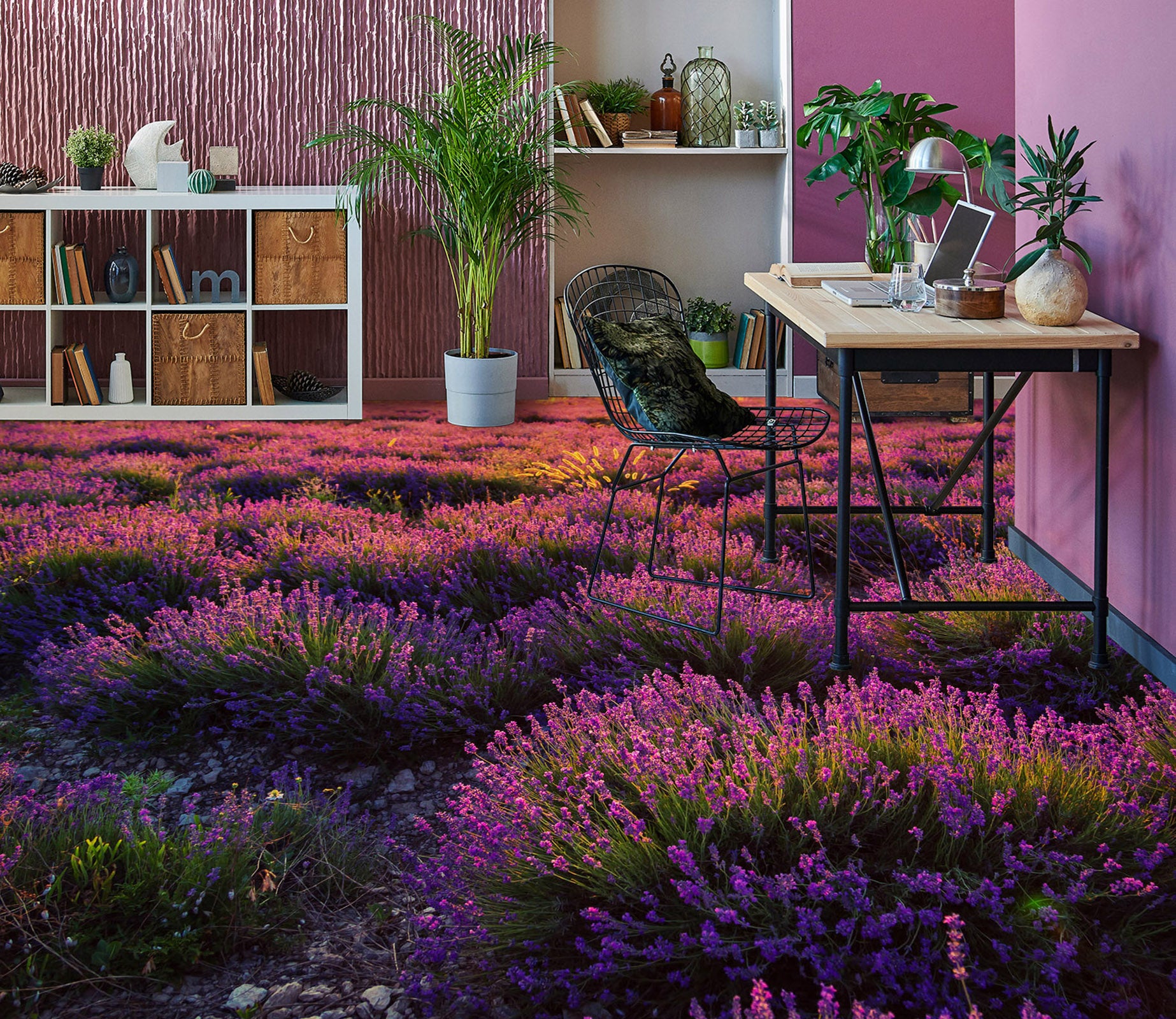 3D Rich Purple Flowers 1214 Floor Mural  Wallpaper Murals Self-Adhesive Removable Print Epoxy